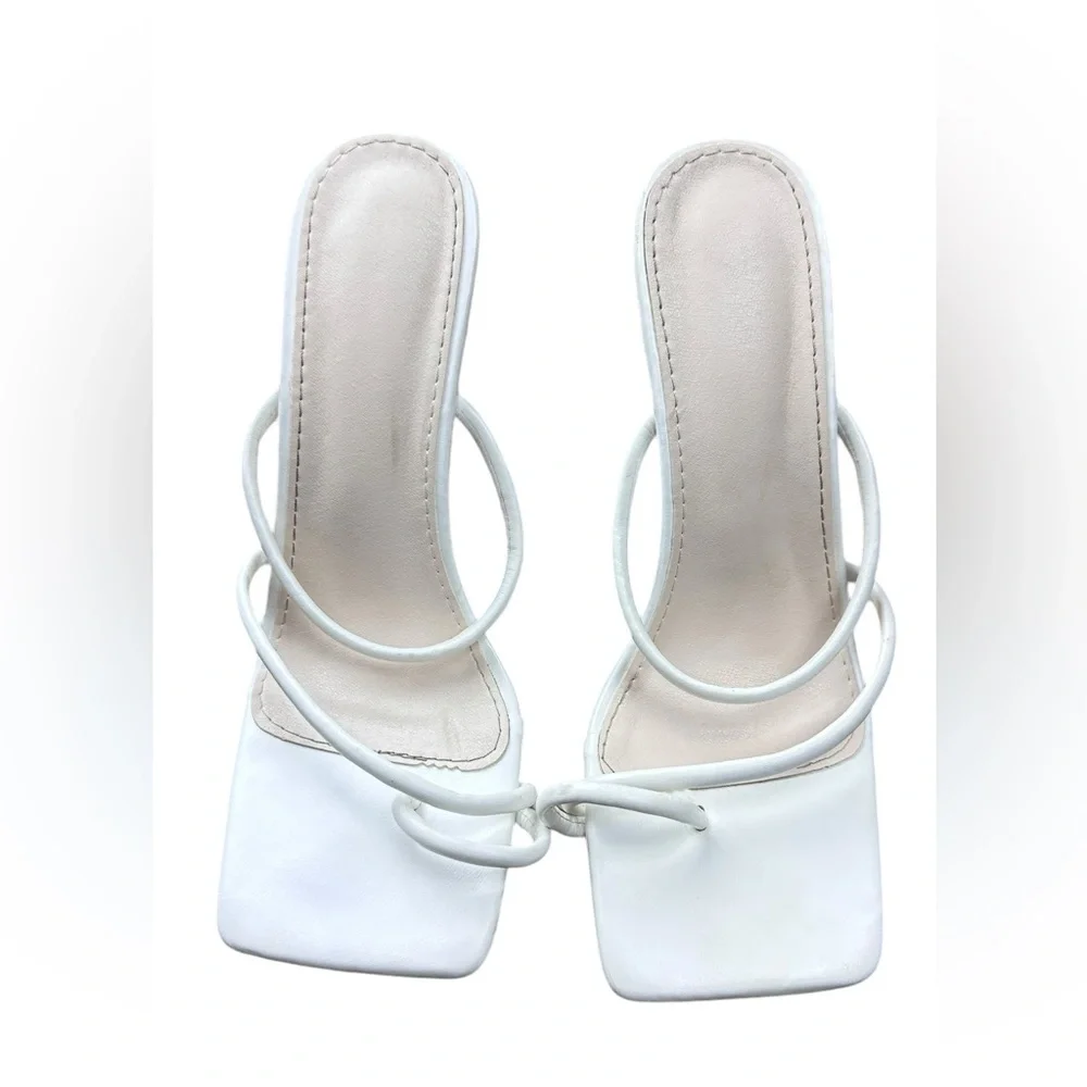 White Strappy Heels